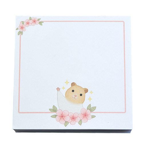 [사은품] 햄찌 캐릭터 메모지 약100장 - hamster over flowers